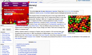 Wikipedia on Skittles Wikipedia on Skittles