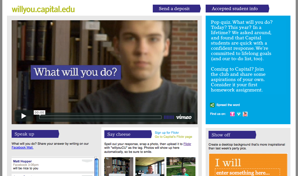 Capital University: Will You Capital U. Embraces Social Media on Campus